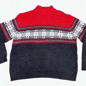 Vintage Plus Snowflake Fair Isle Sweater